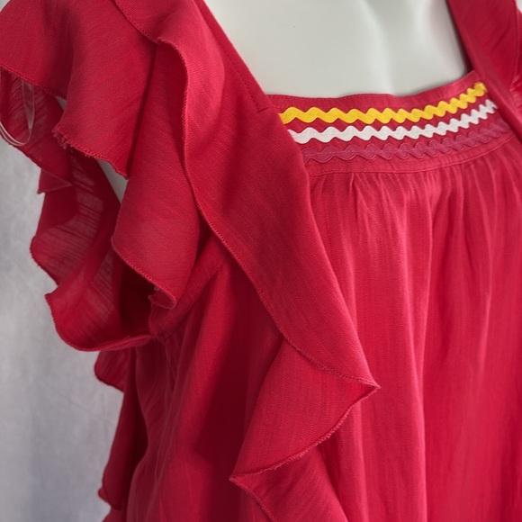 Entro Red Ruffled Dress - Picture 8 of 12